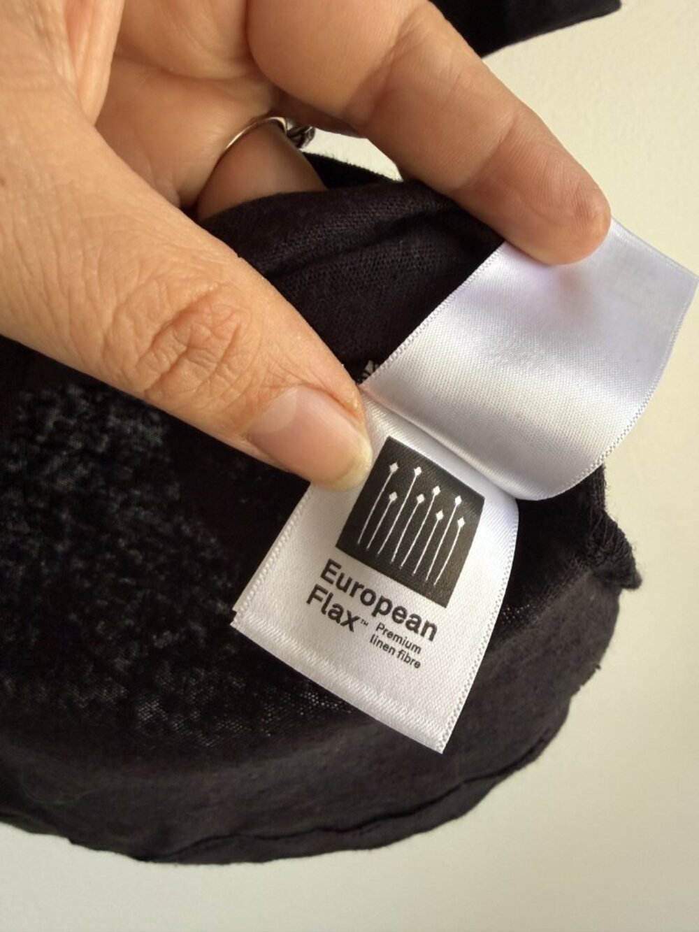 Everlane The Henley In Cotton Linen Black Short Sleeve Top Coastal Breathable XS - Picture 8 of 9